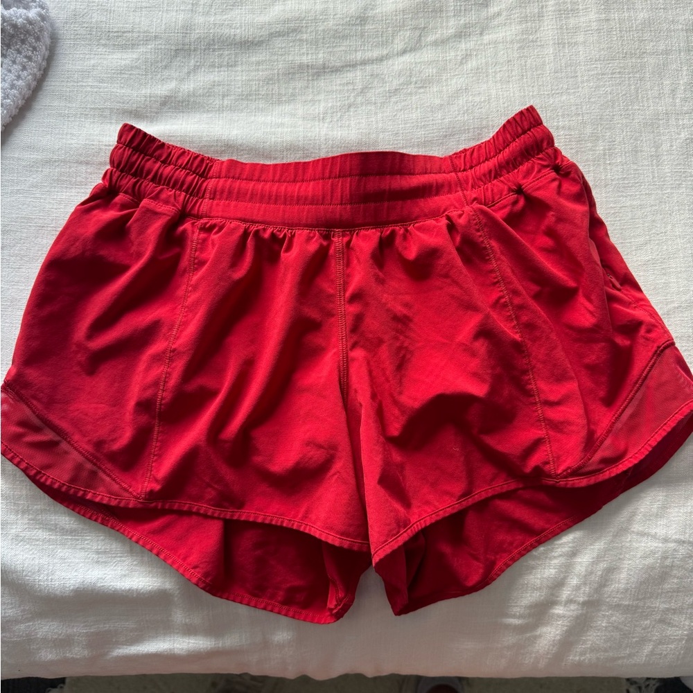 Women's Red Athletic Shorts